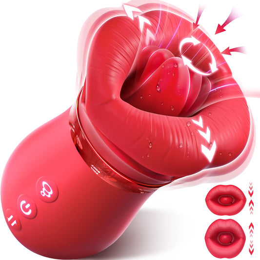 Quusvik - 4IN1 Mouth Sucking Vibrator Rose Sex Toy