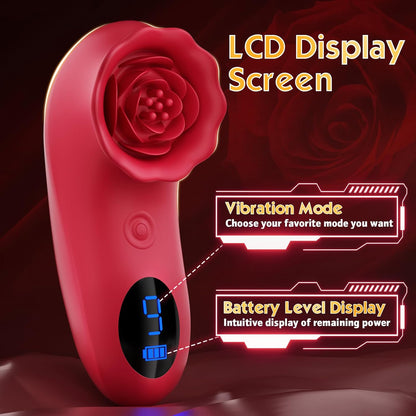 Mini Rose Sex Toy – 9-Mode Tapping & Vibrating Clitoral Stimulator, Rechargeable & Quiet