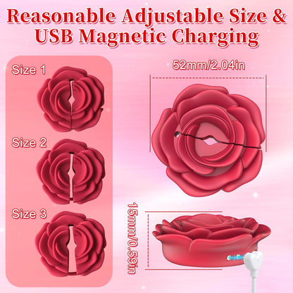 Rose Nipple Vibrator Clamps – 10-Mode Remote-Controlled Wearable Sex Toy, Waterproof & Rechargeable
