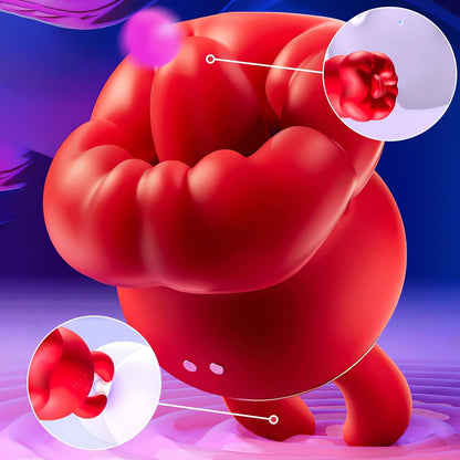 Quusvik Big Mouth 2-in-1 Tongue Vibrator – 10 Licking & Vibrating Modes for Ultimate Clitoral Stimulation