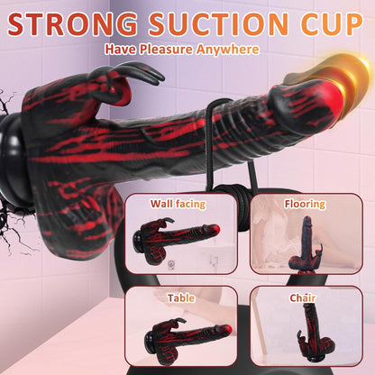 Quusvik Rabbit 5-in-1 Thrusting Rotating Dildo with Heating & Remote Control – G-Spot & Clit Stimulator