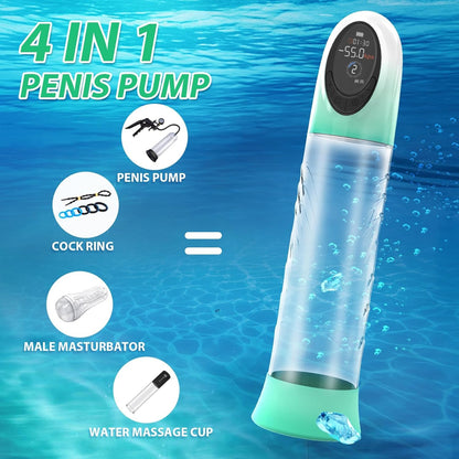 Quusvik - 4-in-1 Penis Enlargement Pump | Hot & Cold Water Massage Training Cup