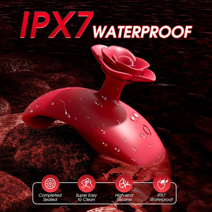 Quusvik Rose Mini Bullet Vibrator – 9 Vibration Modes, Clitoral & Nipple Stimulator, Waterproof & Quiet