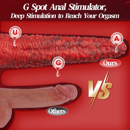 Quusvik - 9.5-Inch Monster Tongue Thrusting Dildo Vibrator | Remote-Controlled Pleasure