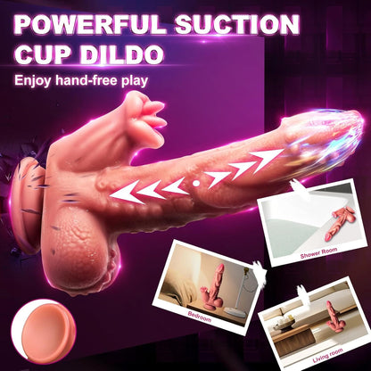 Quusvik Snake Warrior - 9.5" Multi-Function Thrusting & Rotating Vibrator with Remote