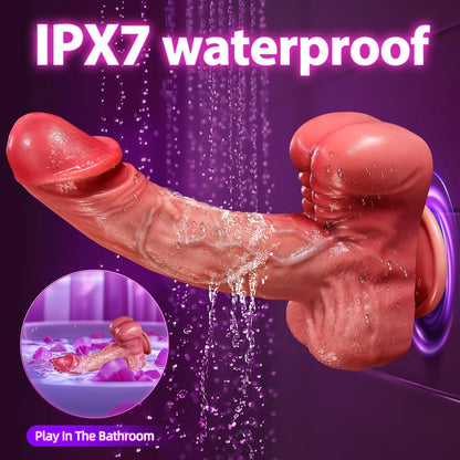 Quusvik - 5-in-1 Realistic Muscular Thrusting Rotation Dildo | Wireless Control & Suction Cup