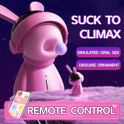 Fashion Ornaments Rabbit Clitoris Sucking Vibrator Set With Dust Cover - Lurevibe