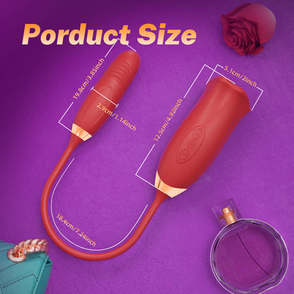 Quusvik - Rose Muncher Rose Kiss Tongue Vibrator With Thrusting Dildo Vibrator