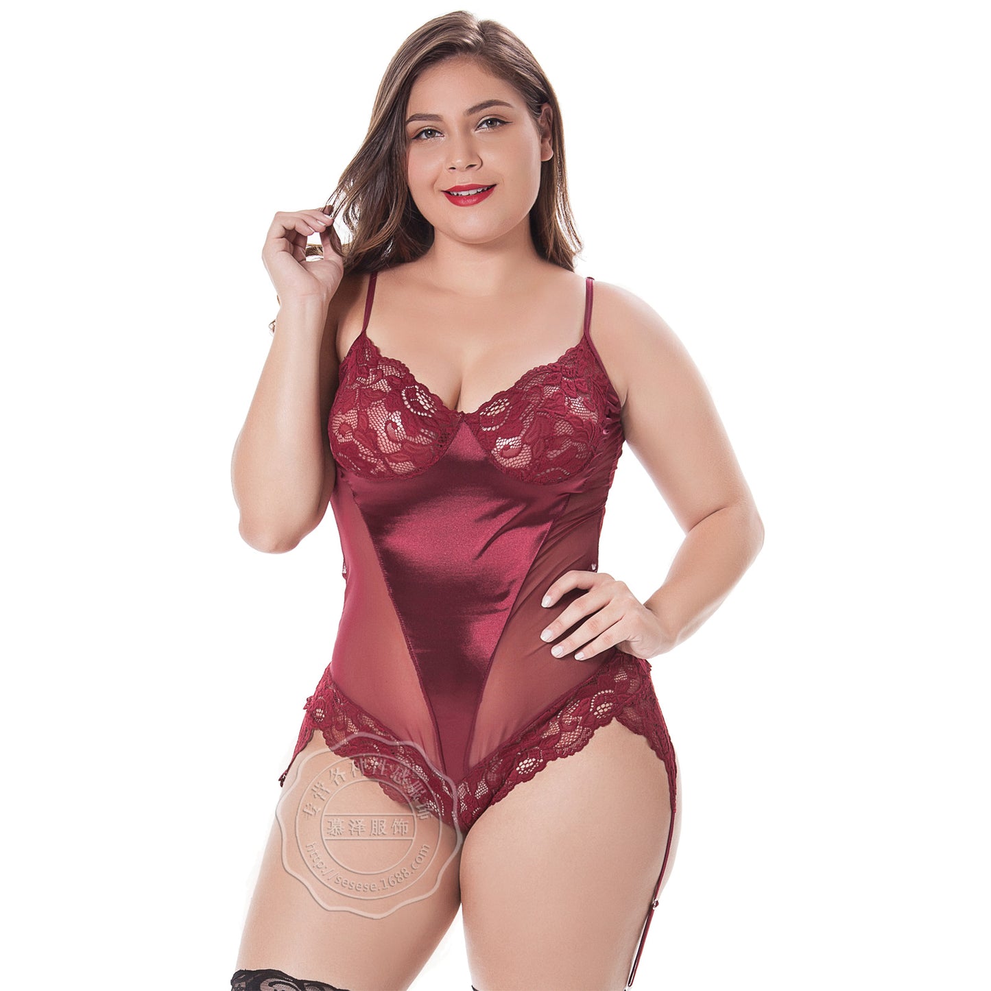 Plus-Size Lingerie Sexy Tight Jumpsuit Elastic Sleep Dress