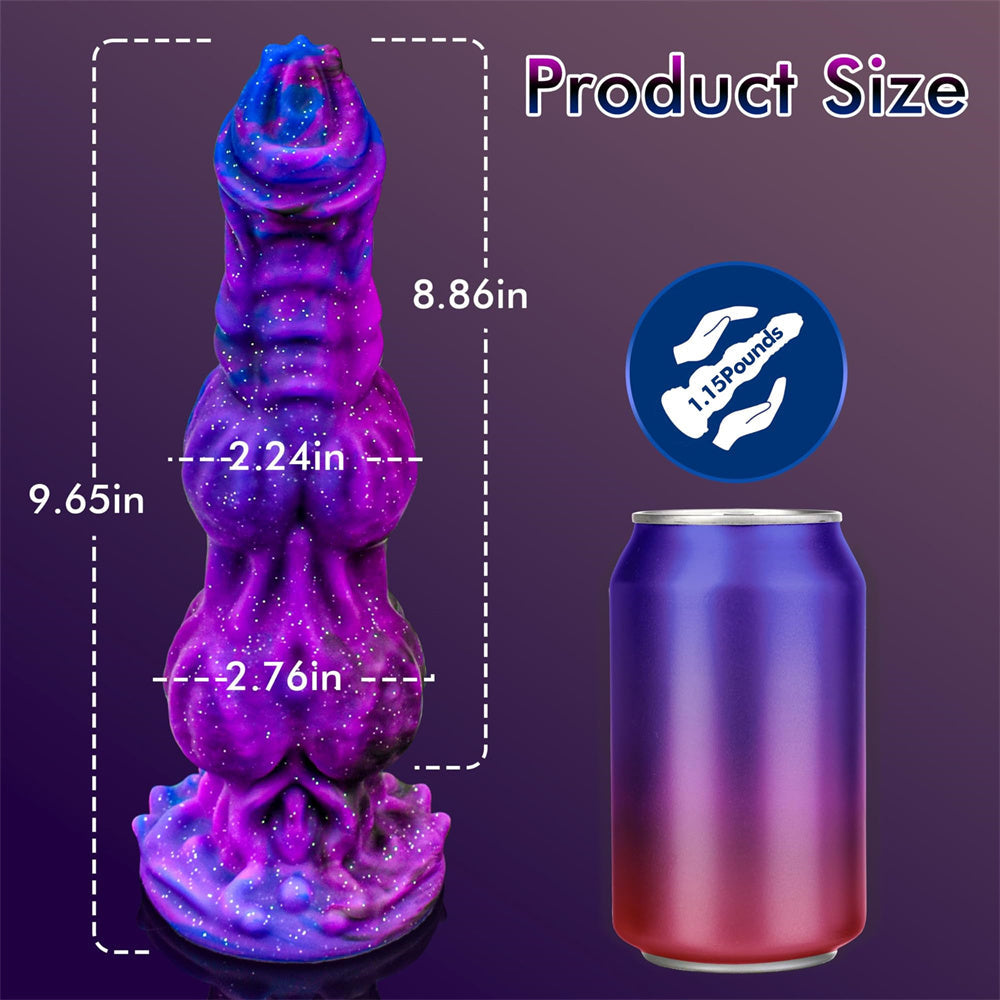 9.6 Inches Monster Dildo Fantasy Horse Dildo With 2 Big Knots And Strong Suction Cup