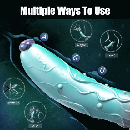 Rose Silicone Dildo – Cute Alien Anal Plug with Textured Design & Suction Cup