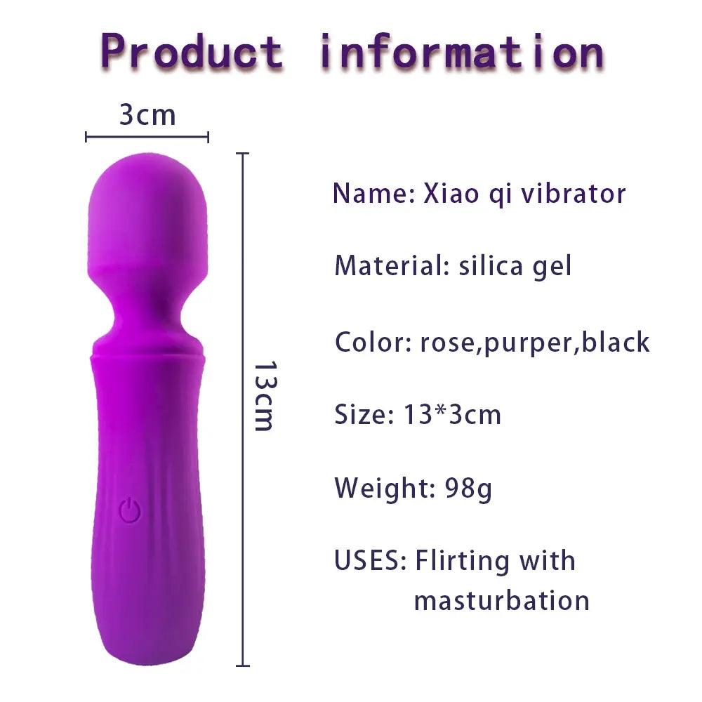 Quusvik rechargeable mini AV vibration massage stick for female masturbation with silicone all-inclusive glue and non-shaking hand design6