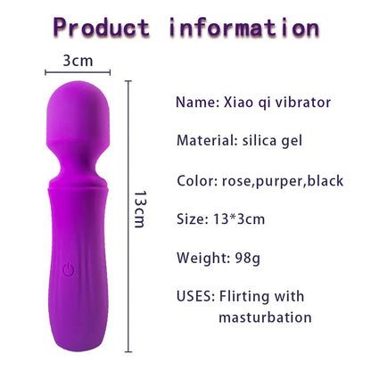 Quusvik rechargeable mini AV vibration massage stick for female masturbation with silicone all-inclusive glue and non-shaking hand design6