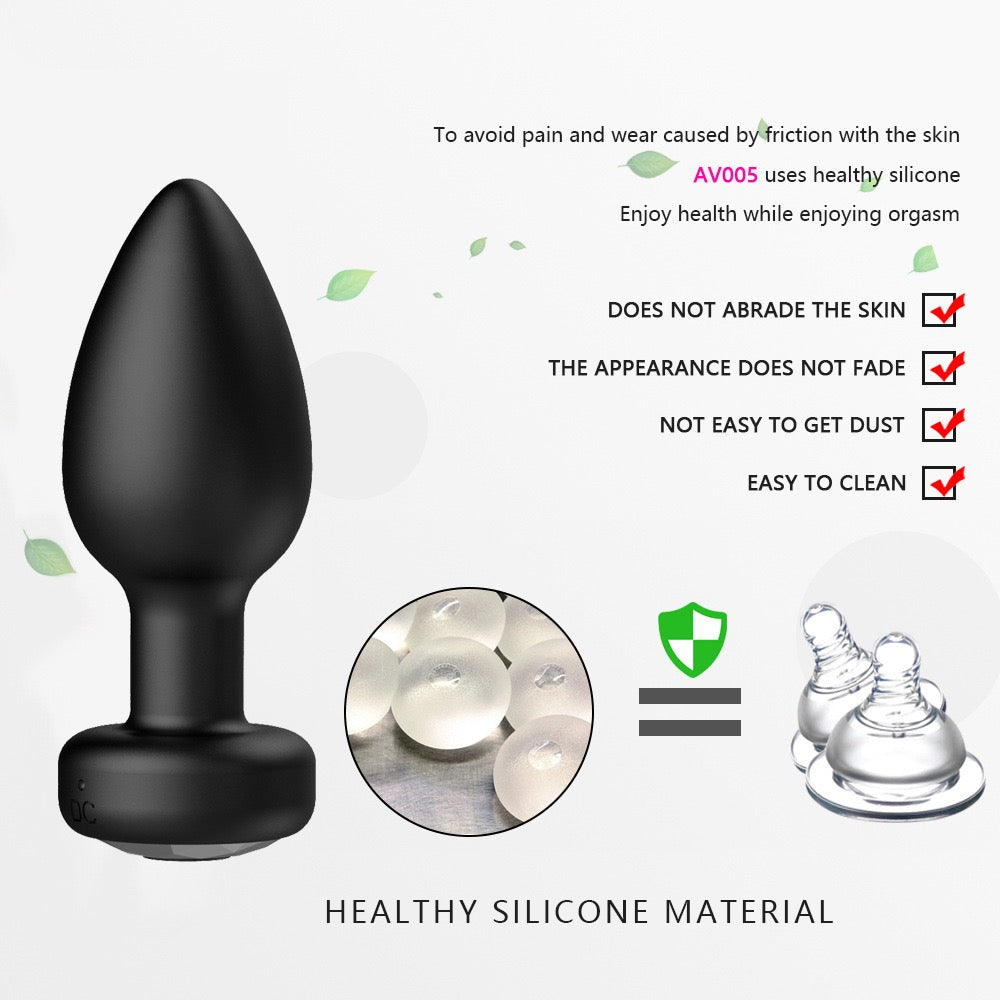 Quusvik - Remote/app controlled vibrating silicone anal plug