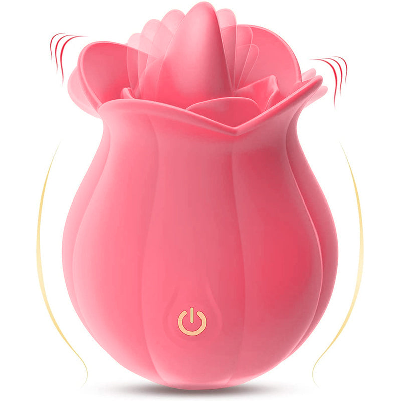 Quusvik 10 Speeds Rose Vibrator With Tongue