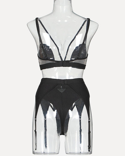 Exotic Gloves Mesh Lingerie Sets