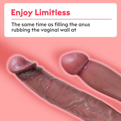 Doppelpenetration Silikon Allovers Stoßdildo 
