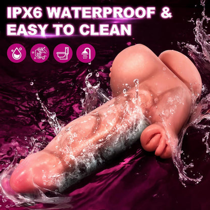 Quusvik Snake Warrior - 9.5" Multi-Function Thrusting & Rotating Vibrator with Remote