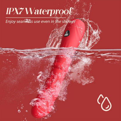 Quusvik 3-in-1 Heating G-Spot & Clitoral Vibrator – Steel Ball Sliding, 9 Vibrations, Waterproof