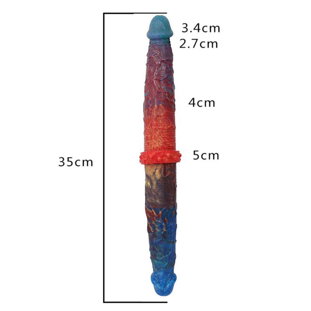 Colorful Double-Ended Liquid Silicone Anal Plug Dildo