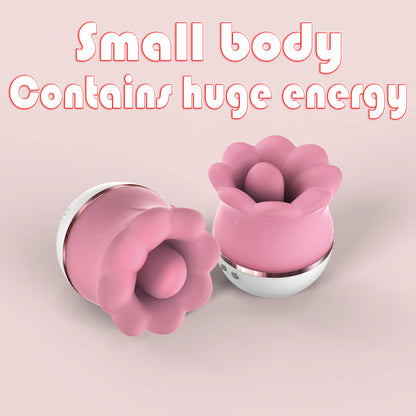 Quusvik pink clitoris vibrator with sucking, licking, and swinging features for oral sex simulation4