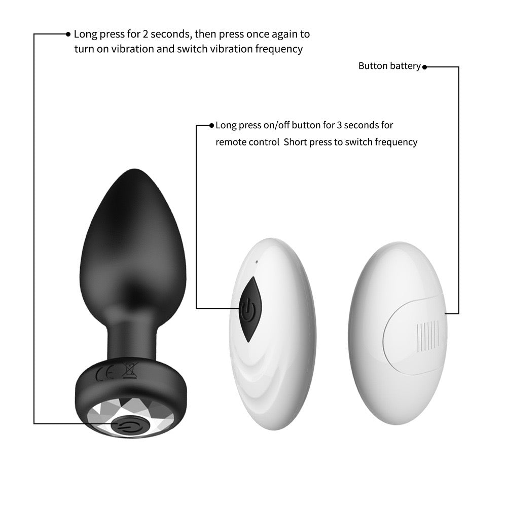 Quusvik - Remote/app controlled vibrating silicone anal plug