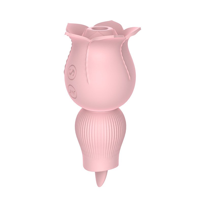 Quusvik - Rose Sucking and Tongue Vibrator 2 in 1 Rose Toy