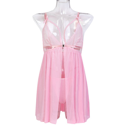 White Pure Desire Straps Tulle Sexy Transparent Lingerie