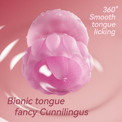 Luminous luminous jellyfish 360° rotating tongue licking G-spot stimulating clitoral vibrator