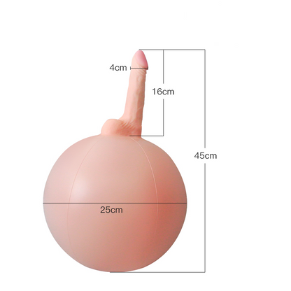 Quusvik - Bouncy Inflatable Sex Ball with Remote-Control Vibrating Realistic Dildo