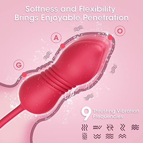 Quusvik - Rose Toy Vibrator Female Telescopic Egg Jumping  Tongue Licker Sex Toys