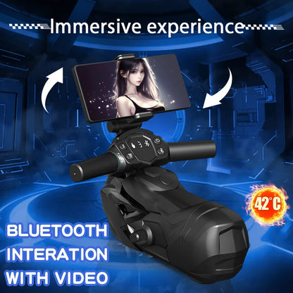 Quusvik Automatischer männlicher Masturbator mit 7 Stoß-, Vibrations- und Saugmodi, Bluetooth-Vagina, männlicher Masturbatorbecher, Sexspielzeug für Männer 