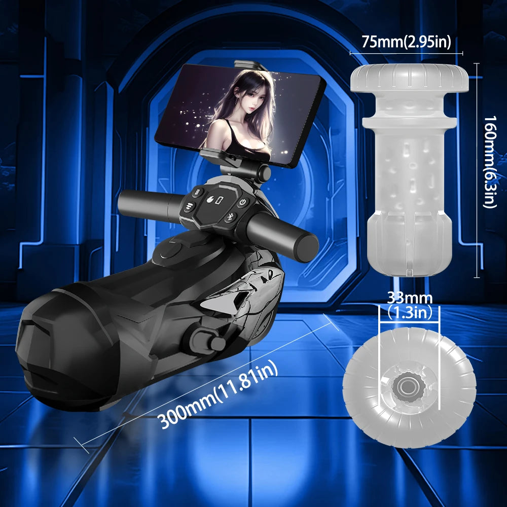 Quusvik Automatic Male Masturbator With 7 Thrusting & Vibrating & Sucking Modes Bluetooth Vagina Male Masturbator Cup Sex Toys for Men