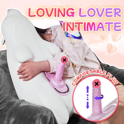 Cute doll bear automatic thrust vibration swing machine pretend female masturbator