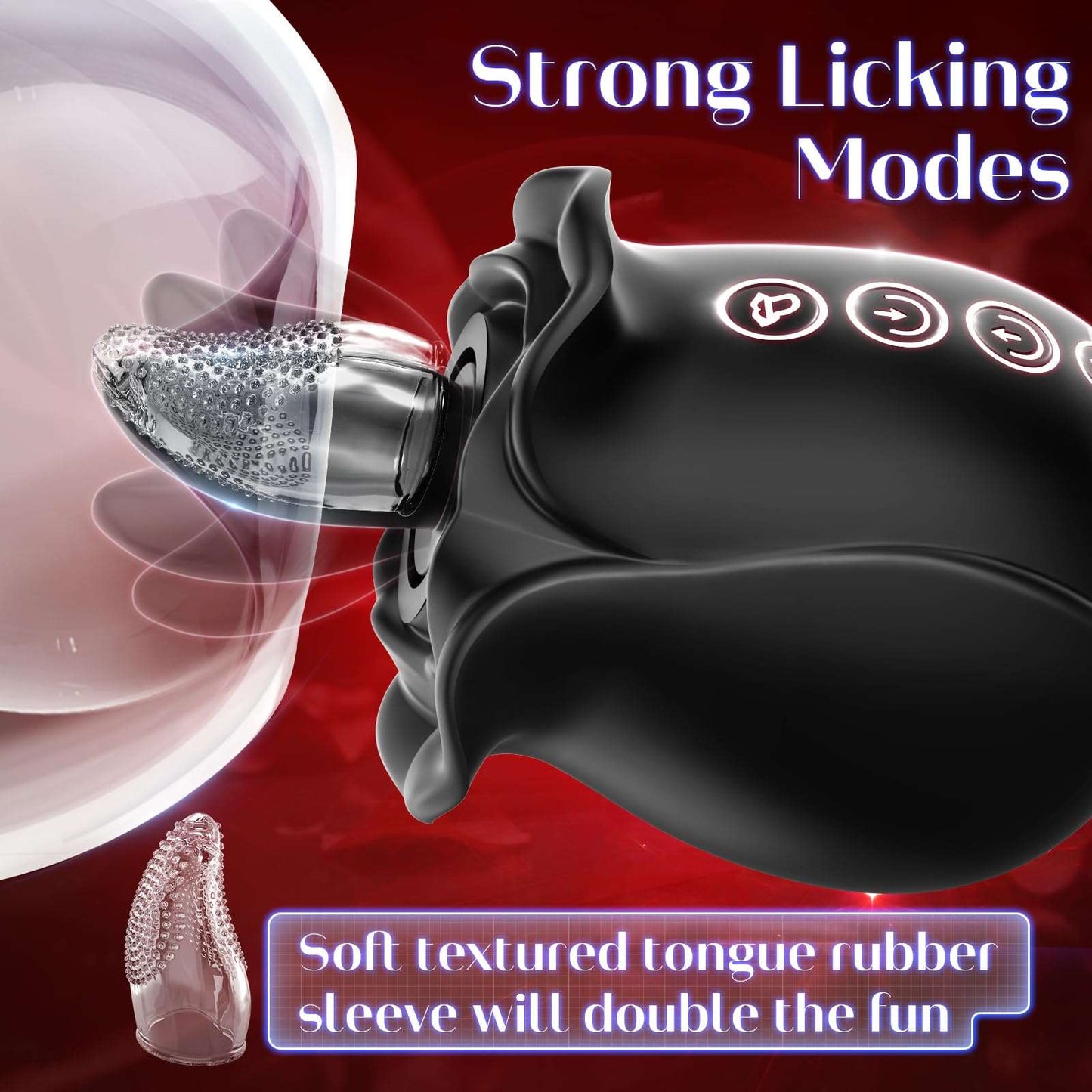 Quusvik - 3 in 1 Sucking &Licking Rose Vibrators