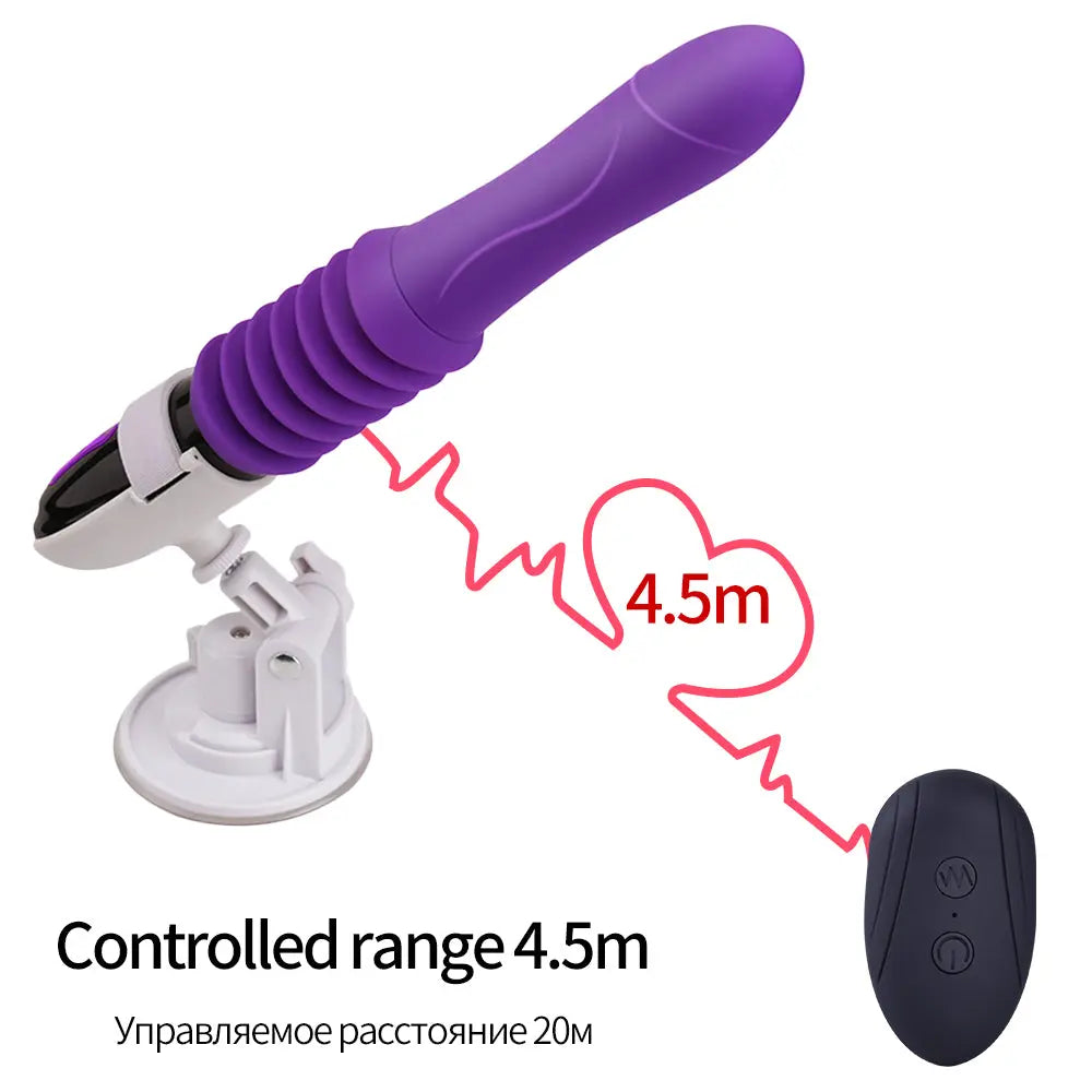 Quusvik 10 Mode Big Dildo Vibrator Realistic Lesbian Penis Sex Toy with Up and Down Motion for Women5