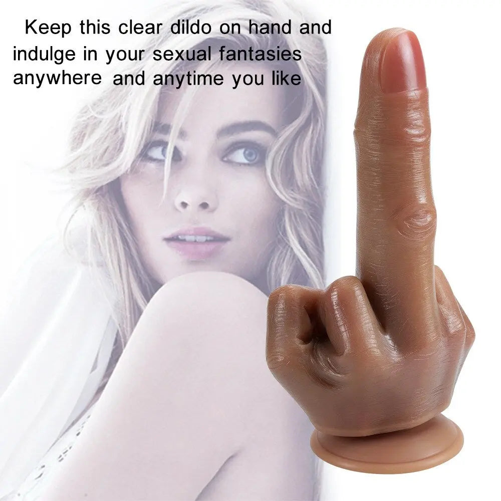 Quusvik Silicone Penis Middle Finger Women's Toy0