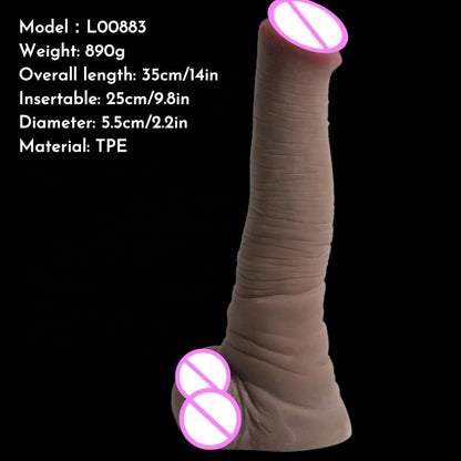 Huge Realistic Dildo – 9.8"/7" Lifelike Silicone Dildo with Suction Cup for Deep Pleasure