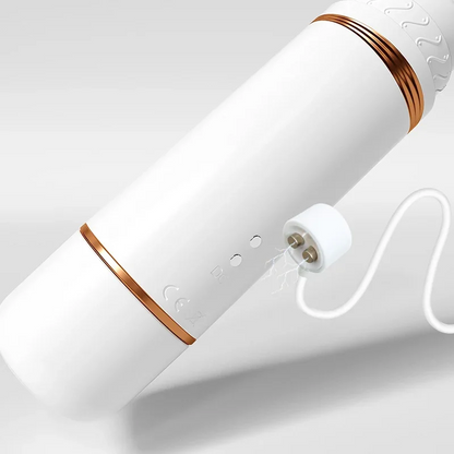 Quusvik - Women's Attached Suction Cup Masturbator, Retractable Vibrating Heating Function - Quusvik