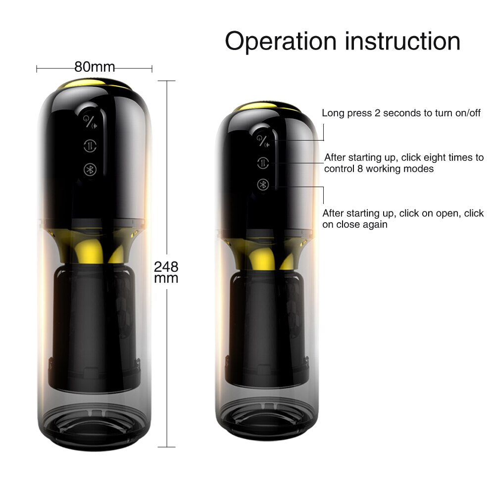 Quusvik fully automatic rotating retractable male dildo3