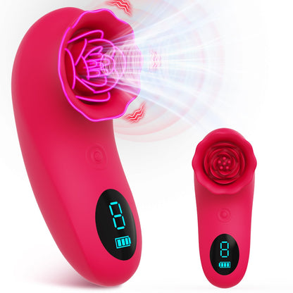 Mini Rose Sex Toy – 9-Mode Tapping & Vibrating Clitoral Stimulator, Rechargeable & Quiet