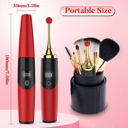 Quusvik Precision Clit & G-Spot Vibrator – 12 Vibration Modes, 2 Interchangeable Heads, Body-Safe Silicone, Waterproof (Red)