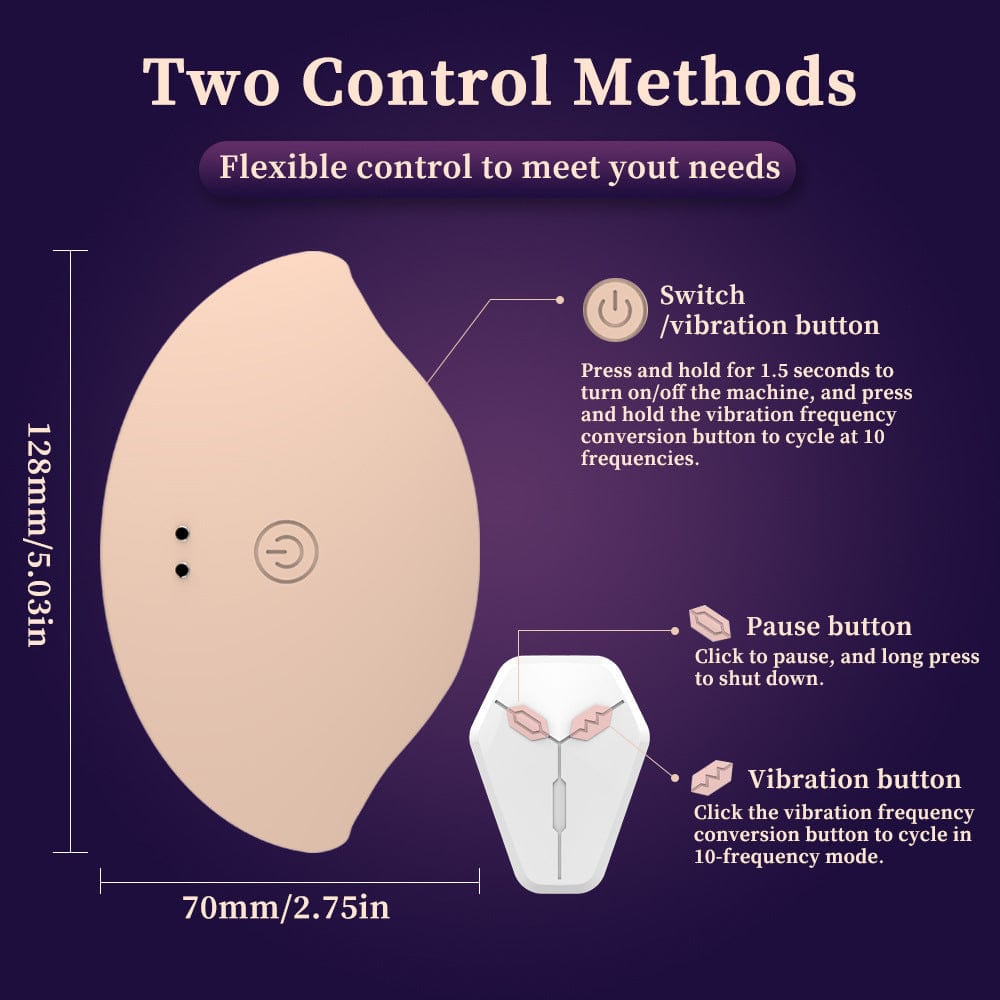 Quusvik Invisible Wearable Breast Vibrator with Remote Control