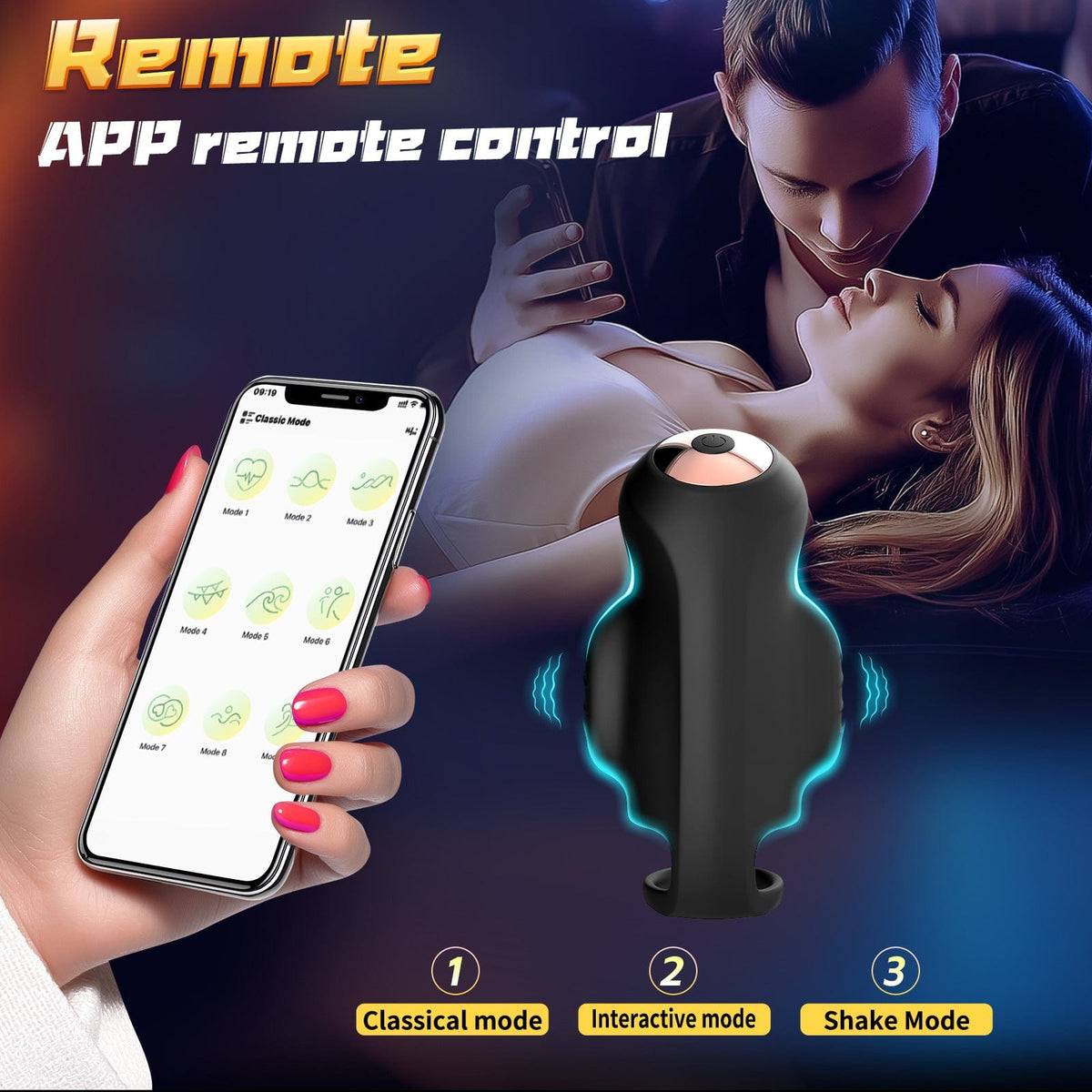 APP Control Male Trainer with Double Vibration & Locking Ring