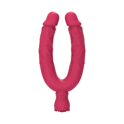 7.5'' Double Ended Vibrating Rose Dildo Anal Dildo with 10 Vibrating Modes