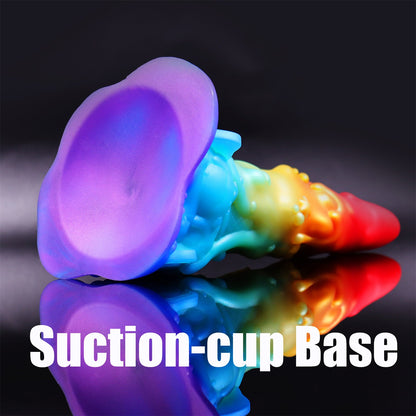 Quusvik – 7,48 Zoll großer Rainbow Ice Cream Fantasy Flüssigsilikon-Dildo