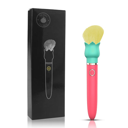Discreet Makeup Brush Vibrator – 10 Frequency Rechargeable Mini Wand for On-the-Go Pleasure