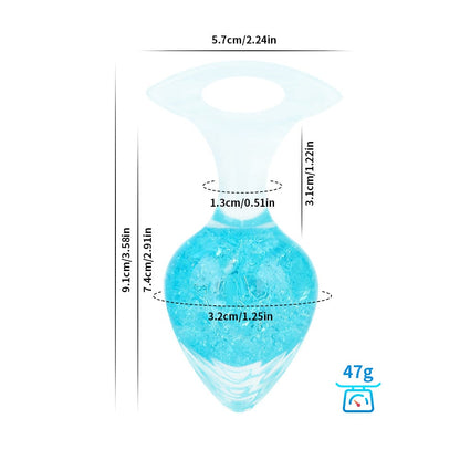 Quusvik Love-Shaped Crystal Butt Plug – Weighted Anal Plug for G-Spot & Prostate Stimulation, 3 Sizes, O-Ring Base, Liquid Silicone