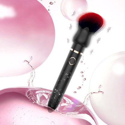 Discreet Makeup Brush Vibrator – 10 Frequency Rechargeable Mini Wand for On-the-Go Pleasure