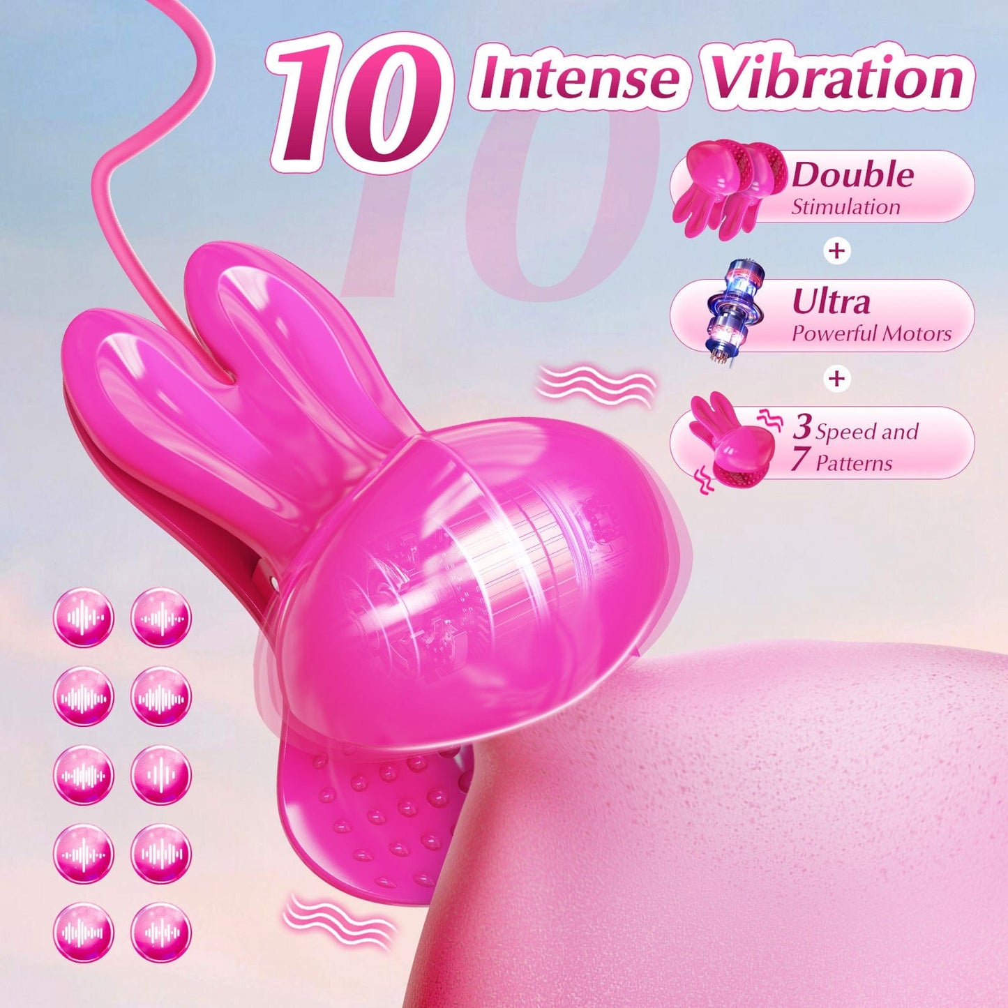 Quusvik Neck-Hanging Nipple Vibrator with APP Control for Couples